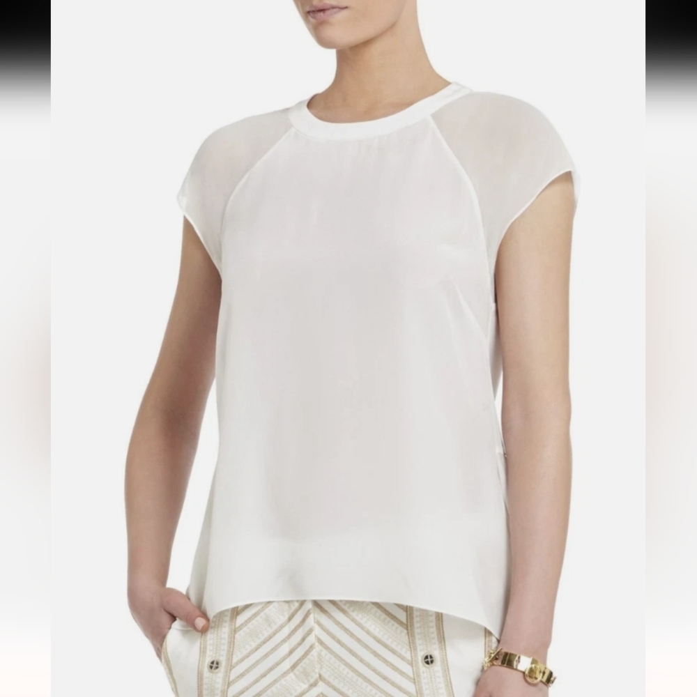 BCBGMaxAzria Silk Blouse – Size S – Ivory
